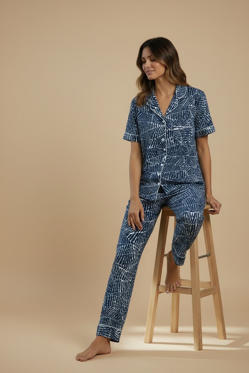 Midnight Botanical Pajama Set