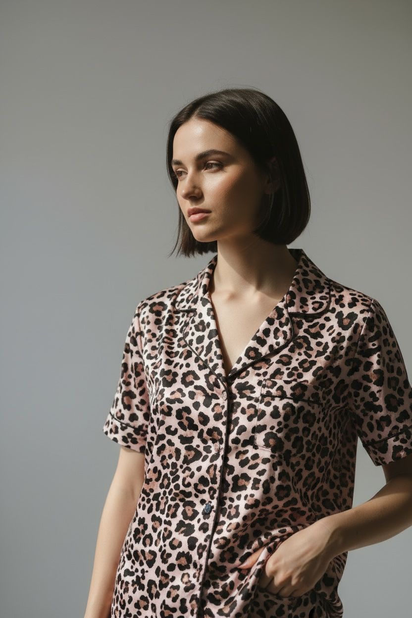 Leopard Print Pajama Set
