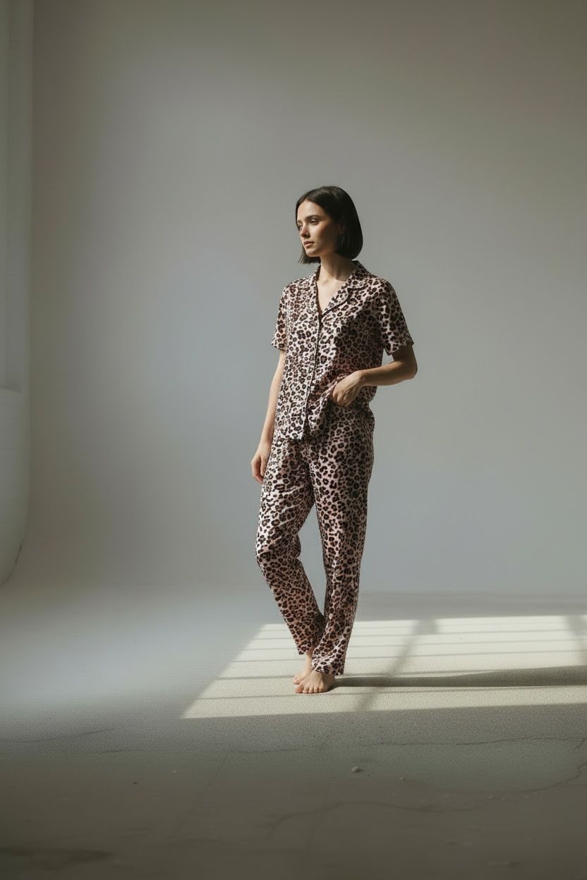 Leopard Print Pajama Set