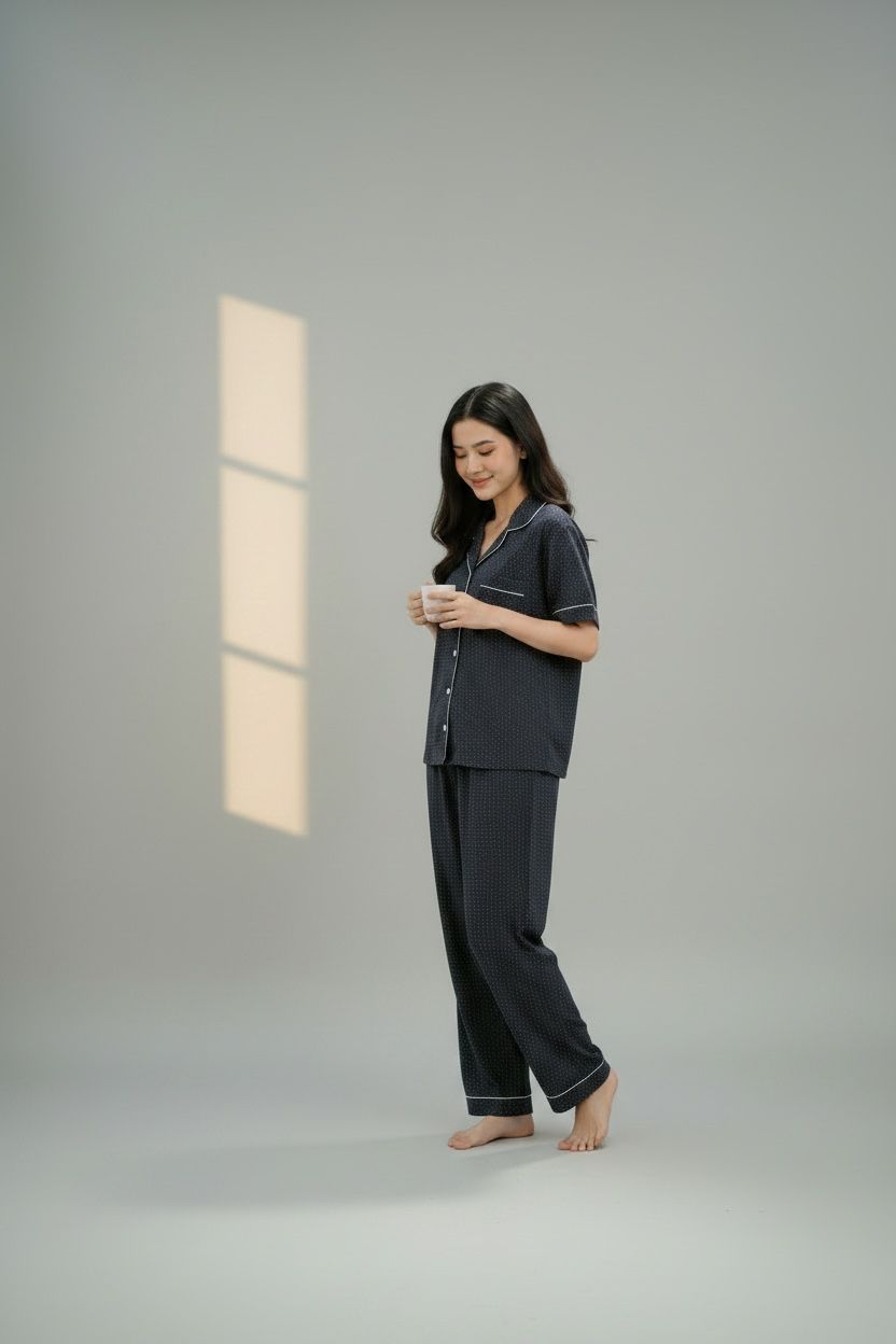 Midnight Dot Pajama Set